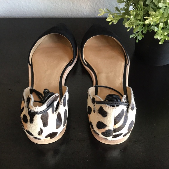 Anthropologie Gee Wawa Suede Flat Leopard Print - Picture 5 of 8